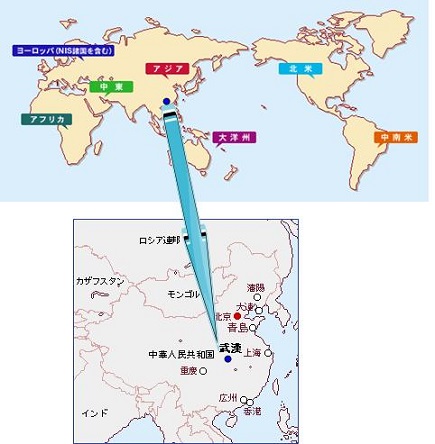 武漢市地図の画像
