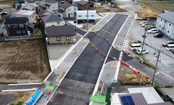 滝尾中部住環 片島松岡線道路改築(2工区)工事