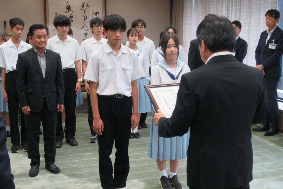 市長表彰授与式の様子