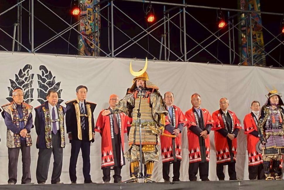 第21回大野川合戦まつり出陣式の様子