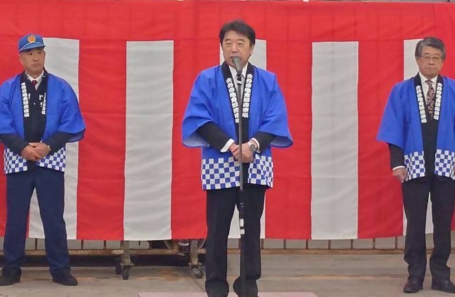 令和8年初せり式 青果部の様子