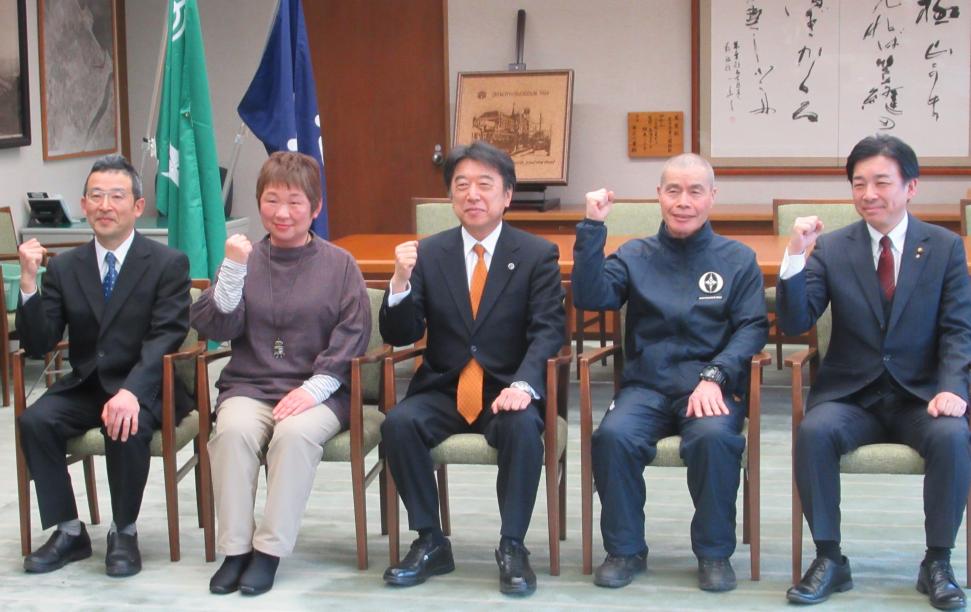 第79回大分県民スポーツ大会スキー競技会 大分市役員・選手団結団壮行式の様子