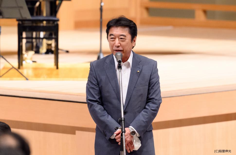 第24回別府アルゲリッチ音楽祭「日本の音楽家の今を聴く」あいさつの様子