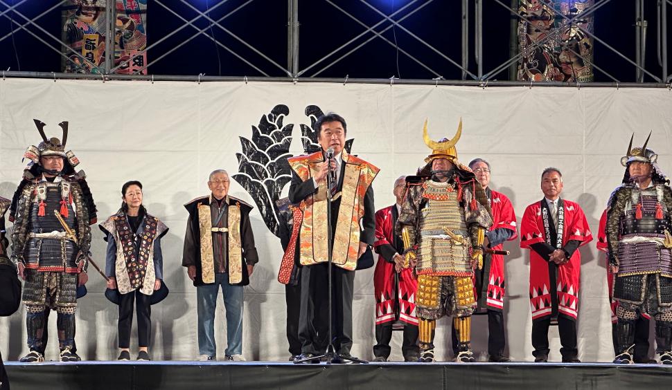 第20回大野川合戦まつり出陣式の様子