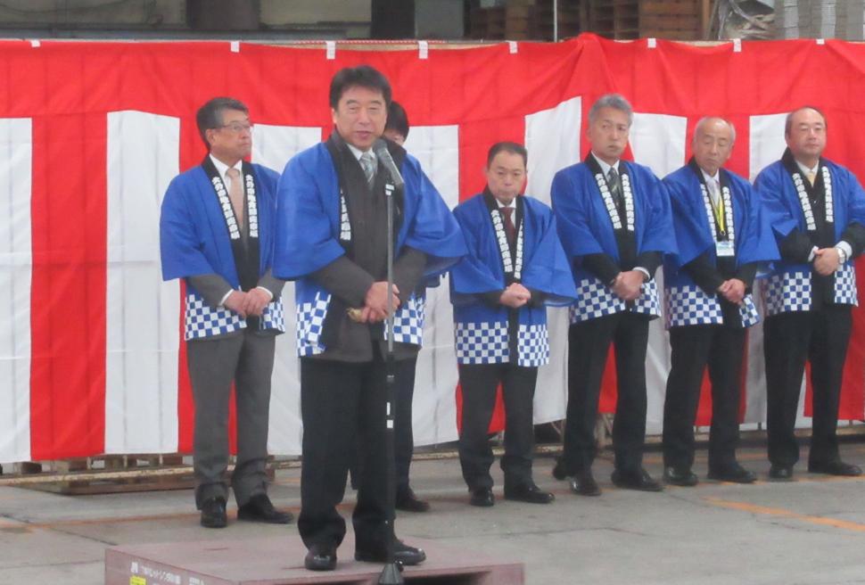 令和7年初せり式(青果部)の様子