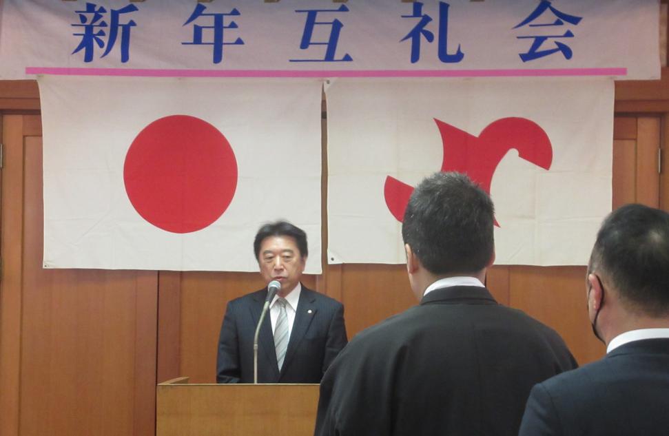 新年祝賀互礼会(佐賀関)の様子