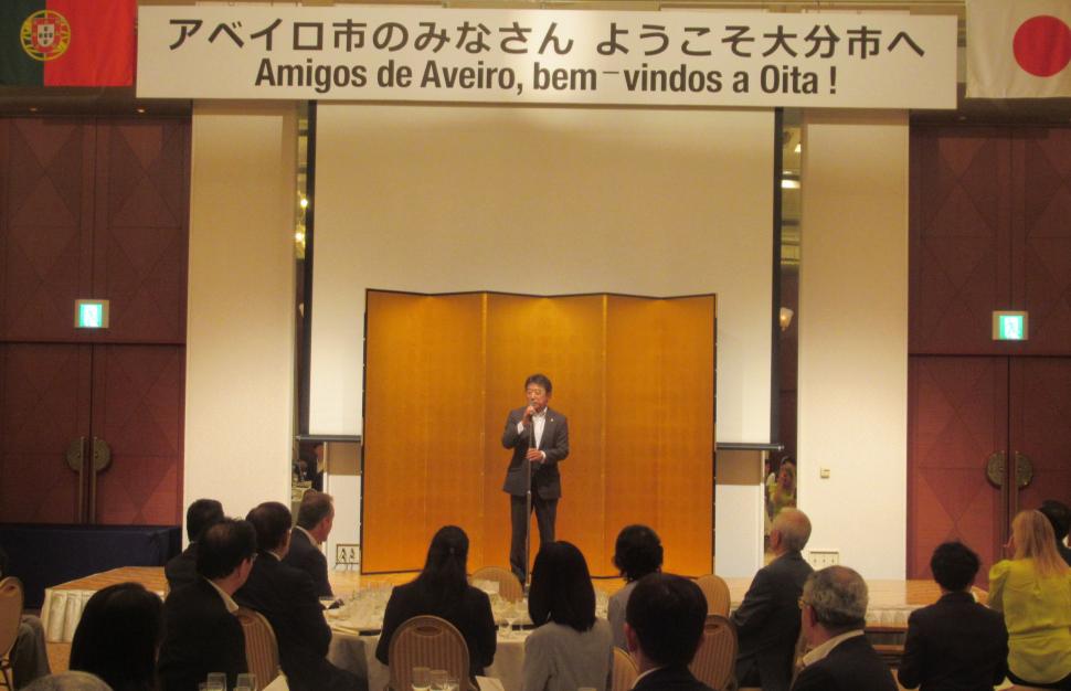 アベイロ市訪問団歓迎会の様子
