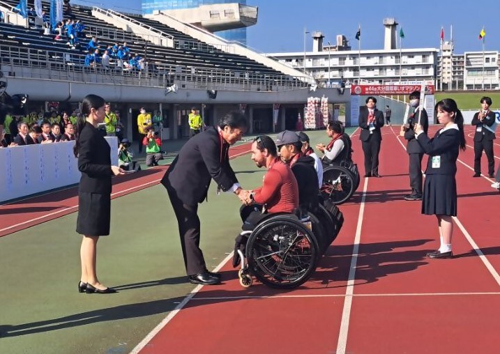 第44回大分国際車いすマラソン閉会式の様子