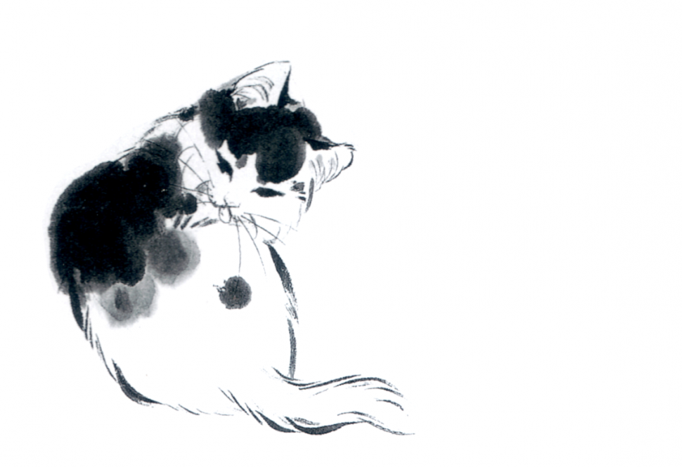 猫 水墨画体験講座
