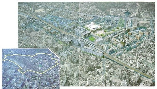 CGによる大分駅周辺のイメージ図