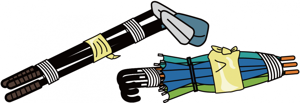 ゴルフクラブや傘