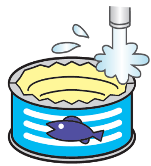 缶の中を洗浄
