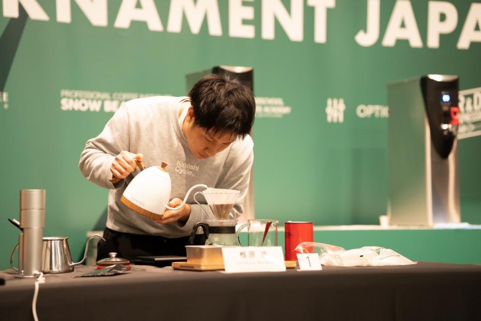 コーヒー抽出技術大会の様子