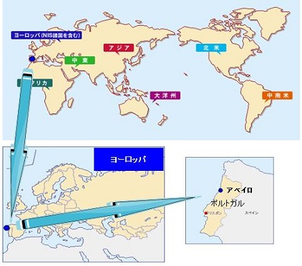 アベイロ市地図の画像