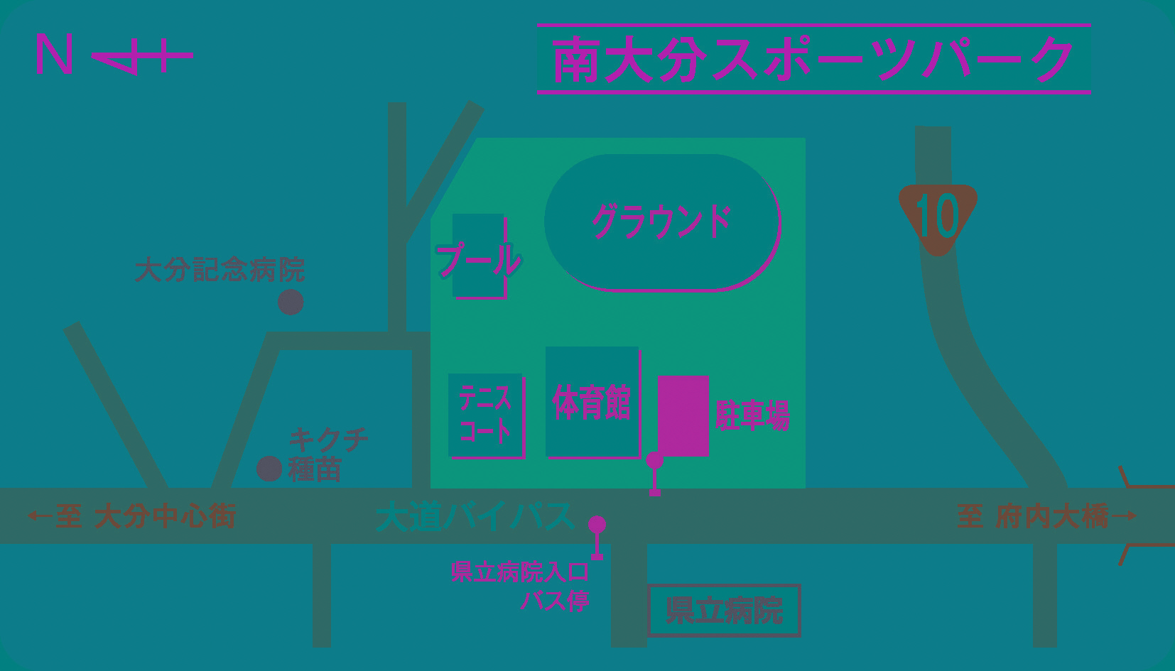 南大分体育館案内図