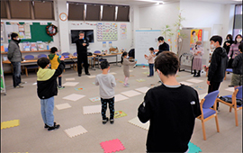 けん玉教室のようす
