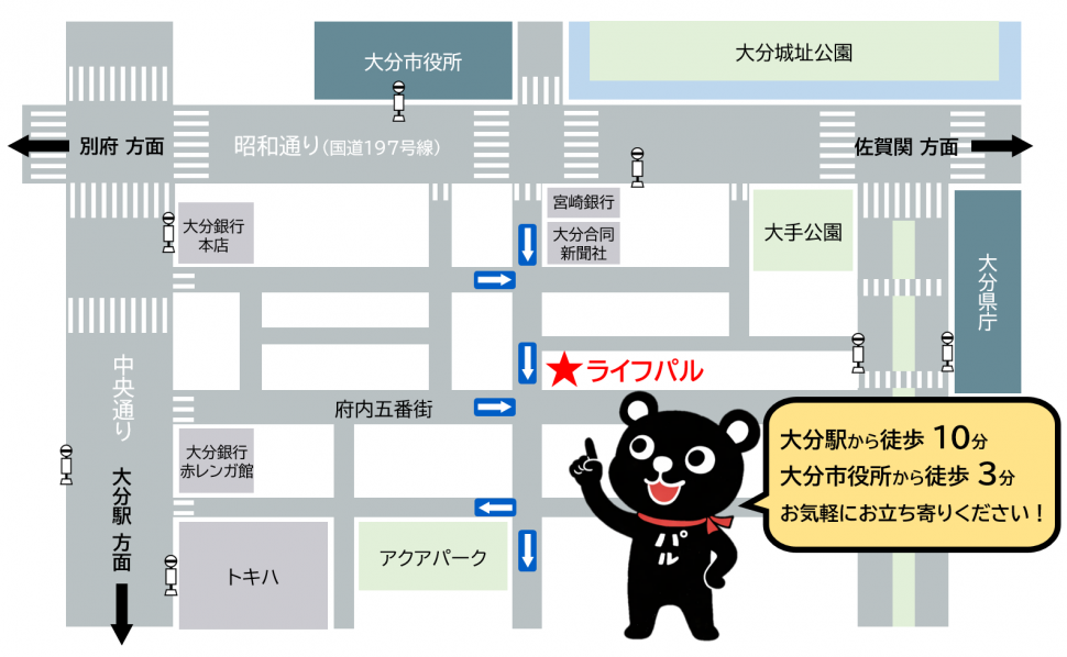 ライフパルのアクセスマップ