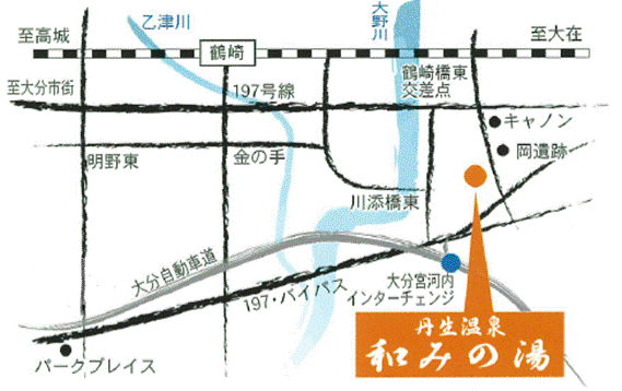 丹生温泉案内図