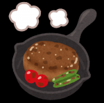 ハンバーグを焼く
