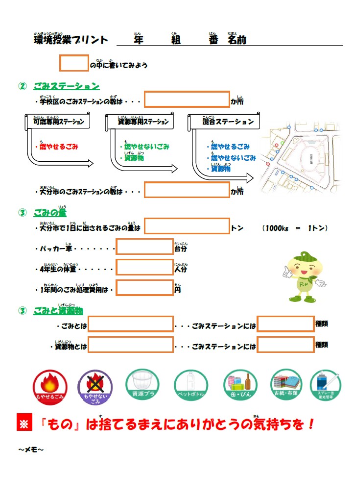 環境授業プリント