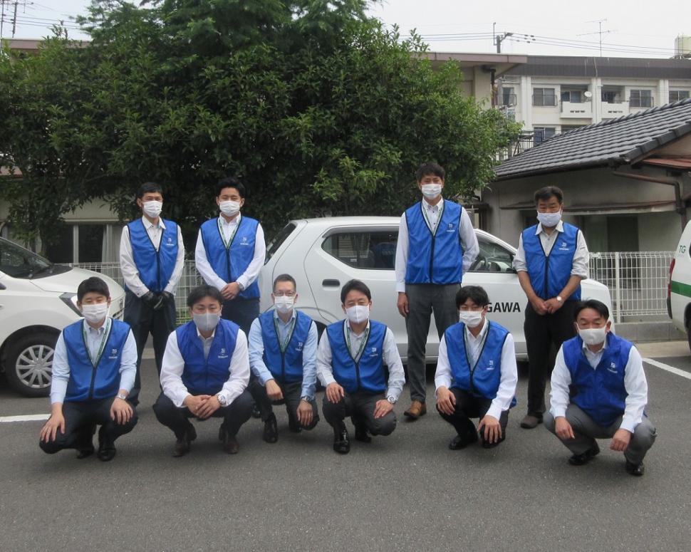 株式会社谷川建設大分支社ボランティアの集合写真