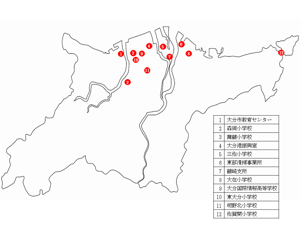 調査地点の図