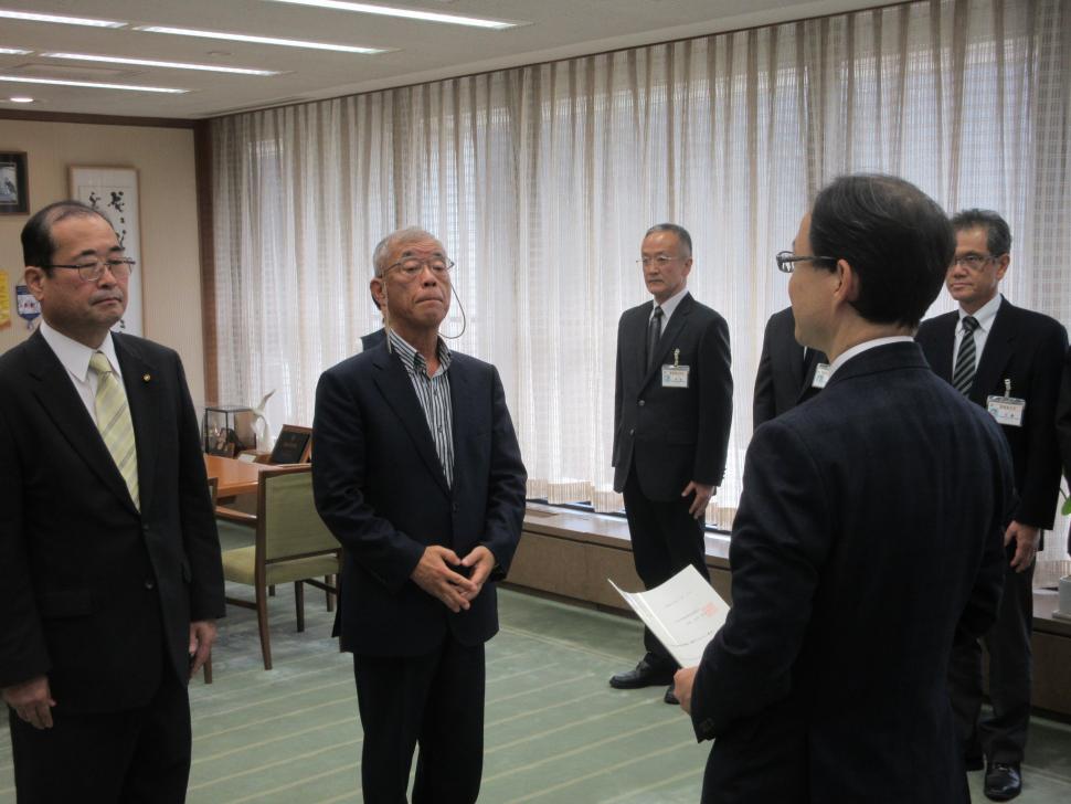 平成29年度答申の様子の写真