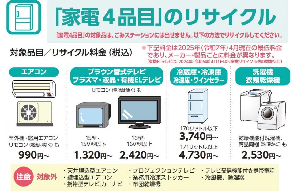 家電4品目