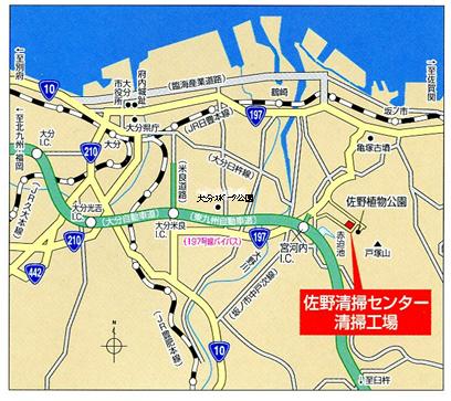 佐野清掃センター 位置図の画像