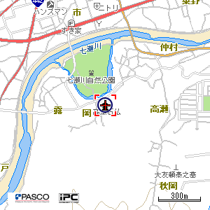 高瀬石仏の地図の画像