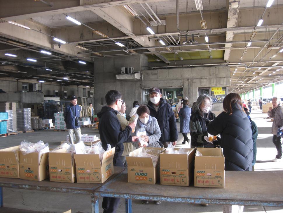 ミカンの無料配布
