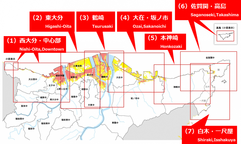 高潮ハザードマップ図郭割