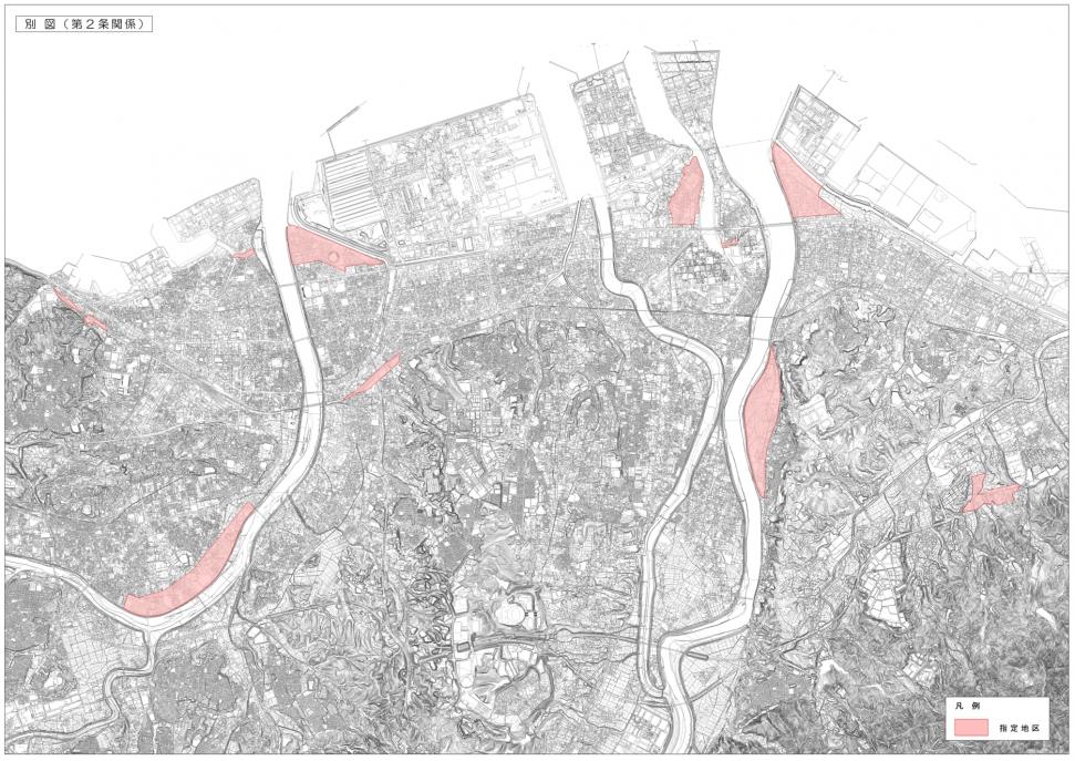 要綱の規定に基づく指定地区の位置図