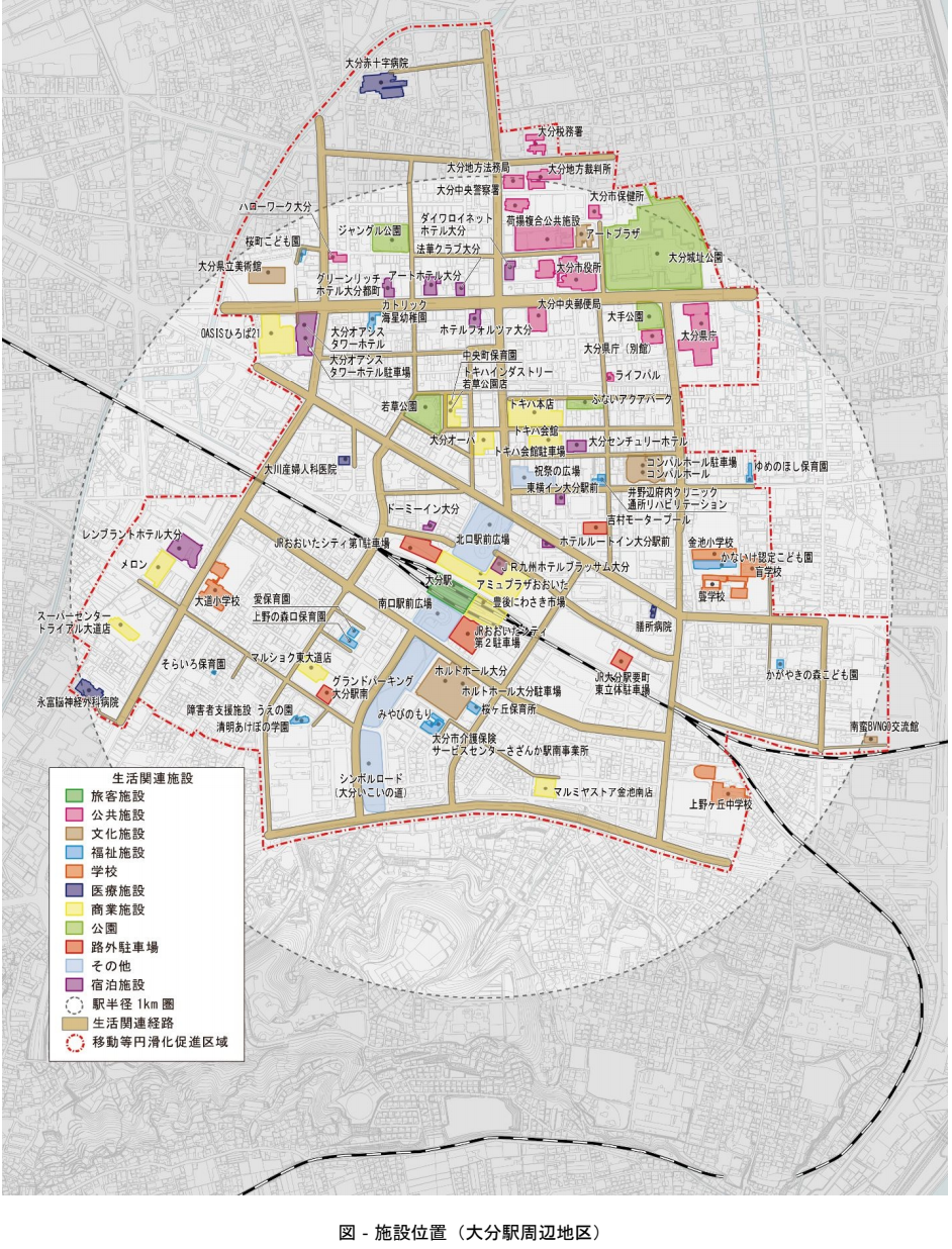 大分駅周辺地図