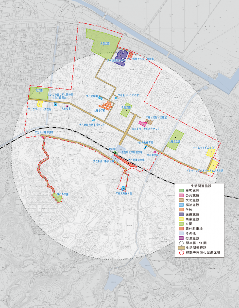 移動等円滑化促進地区大在駅