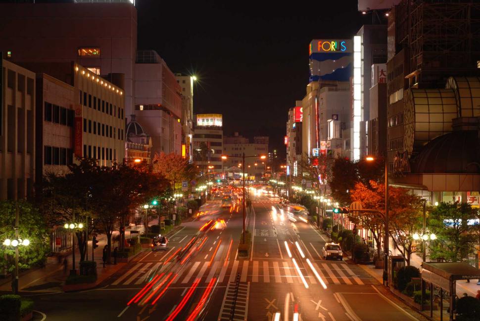 中央通りの夜の画像