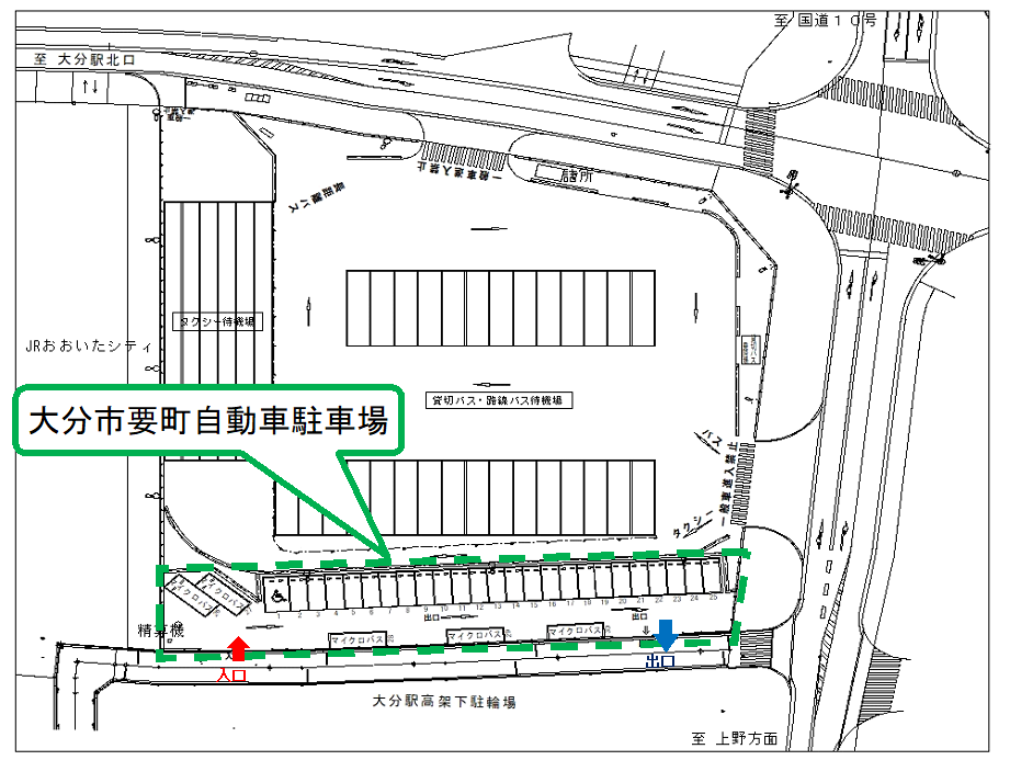 要町自動車駐車場詳細図