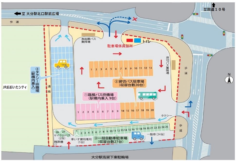 要町貸切バス駐車場詳細図