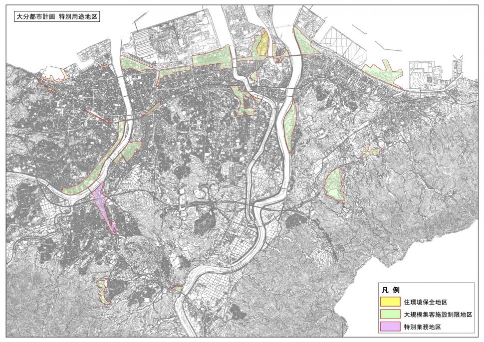 大分市特別用途地区地図の画像