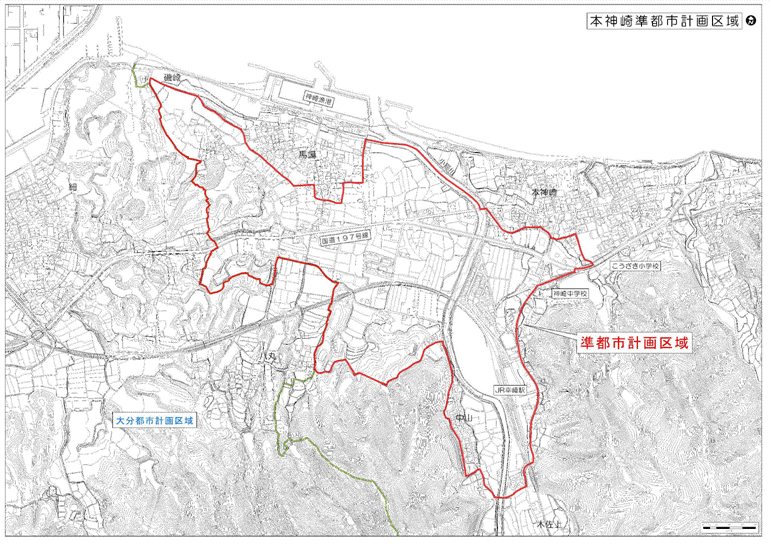 本神崎準都市計画区域図