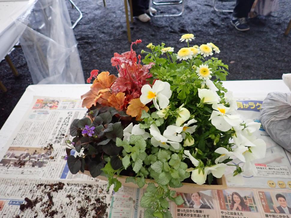 寄せ植え教室作品