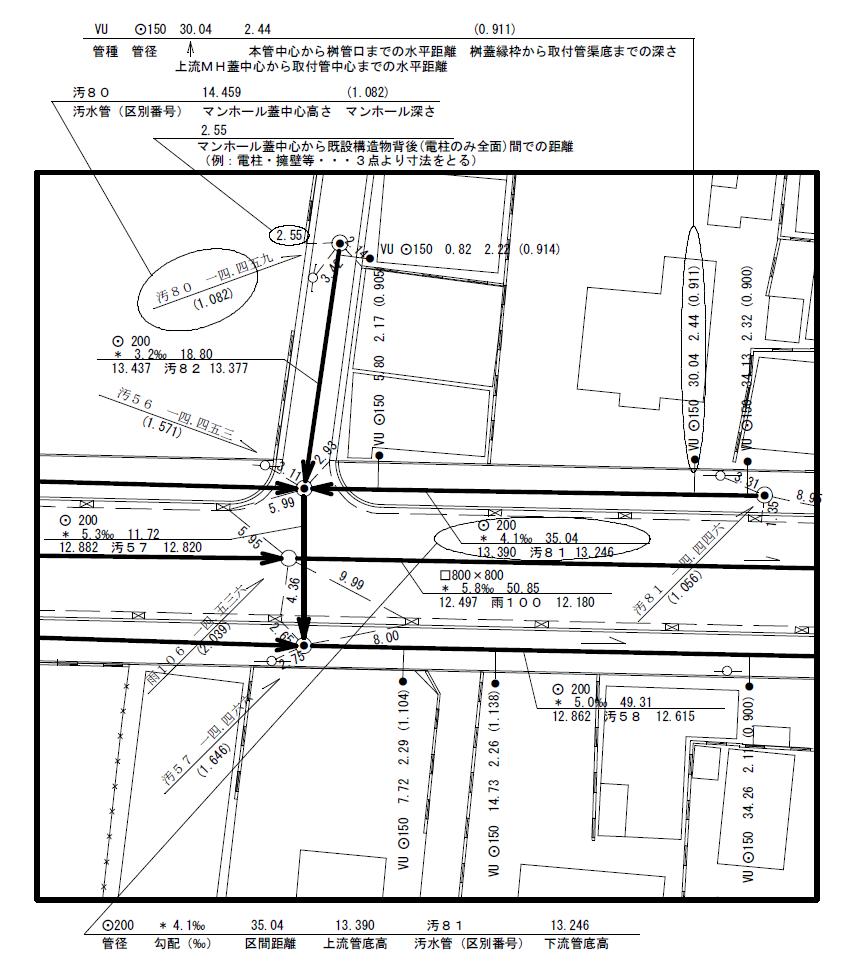 下水道台帳図の画像