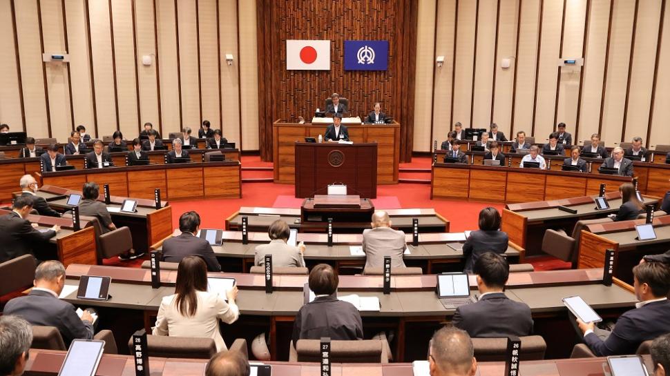 市議会の会議の様子