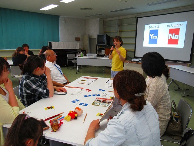 家庭教育学級での学習の様子