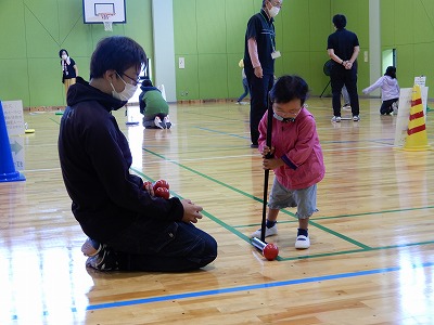 ニュースポーツ体験の様子