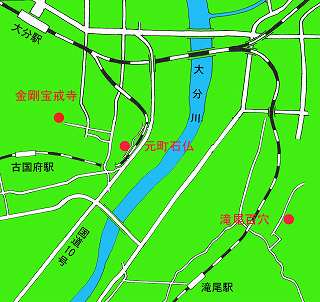 大分市中部地区地図の画像