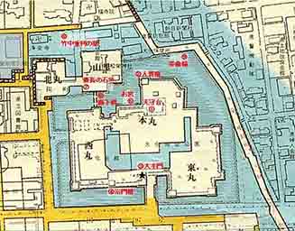 府内城配置図の模式図