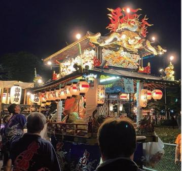 萩原天神社夏季祭礼の人形行事2