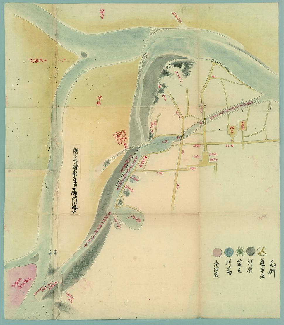 鶴崎前川筋水理御普請絵図
