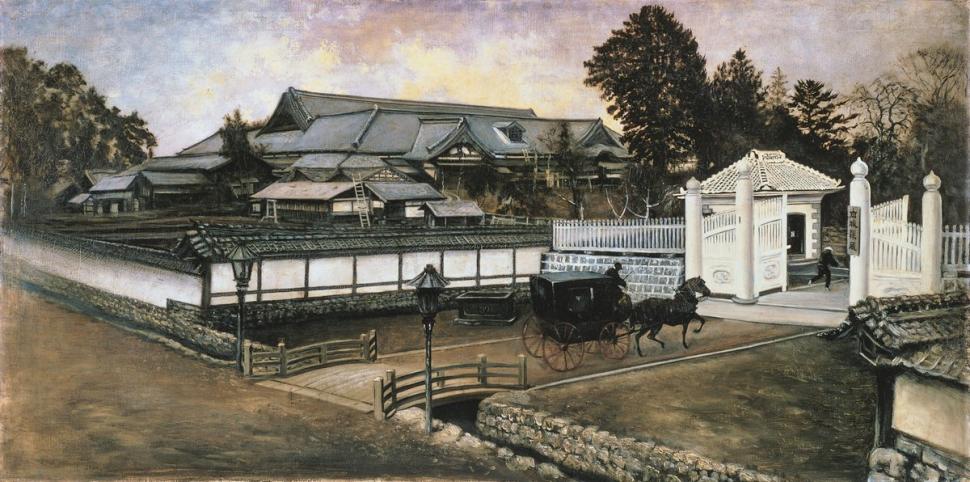 高橋 由一《宮城県庁門前図》1881年